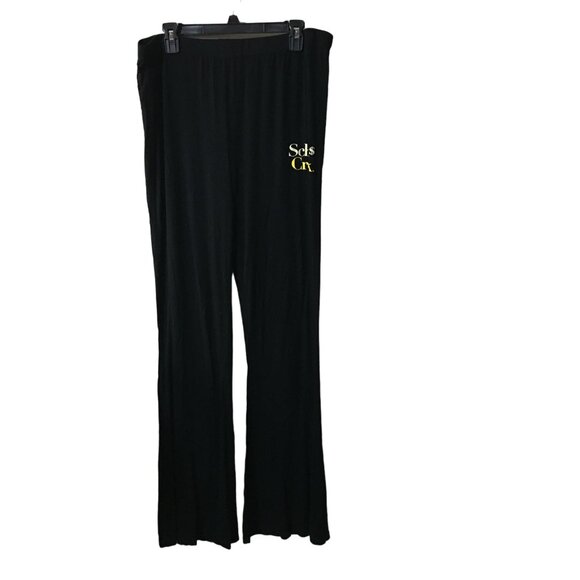 SCHITTS CREEK BLACK RAYON LOUNGE PAJAMA PANTS WOMENS SIZE XXL - Picture 1 of 5